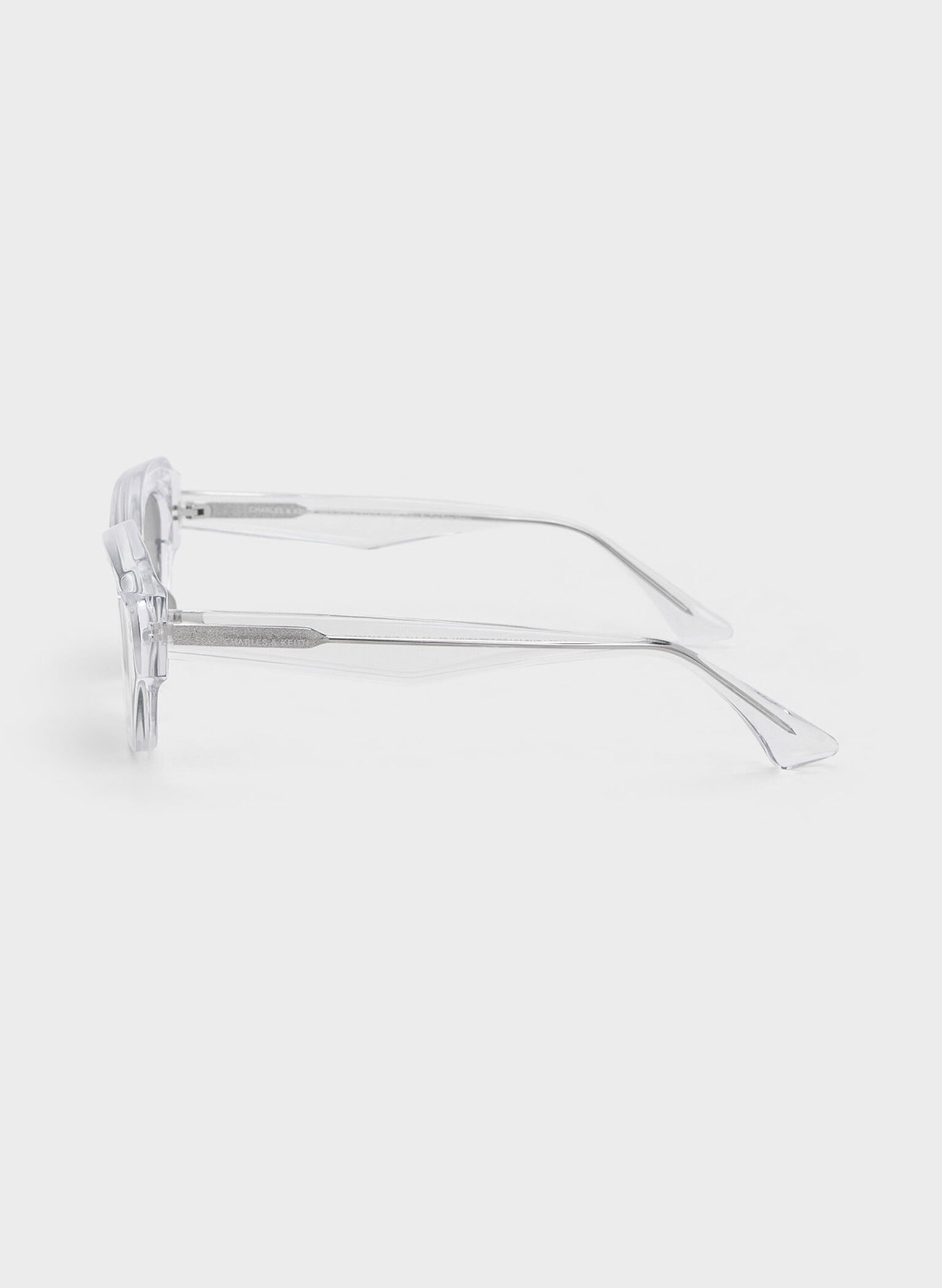 Onyx Recycled Acetate Cat-Eye Sunglasses, Clear, hi-res