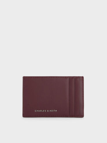 Ivette Woven Card Holder, Wineberry Red, hi-res