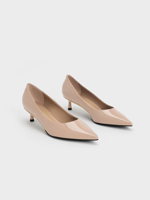 Patent
Pointed-Toe Kitten Heel Pumps, Nude, hi-res