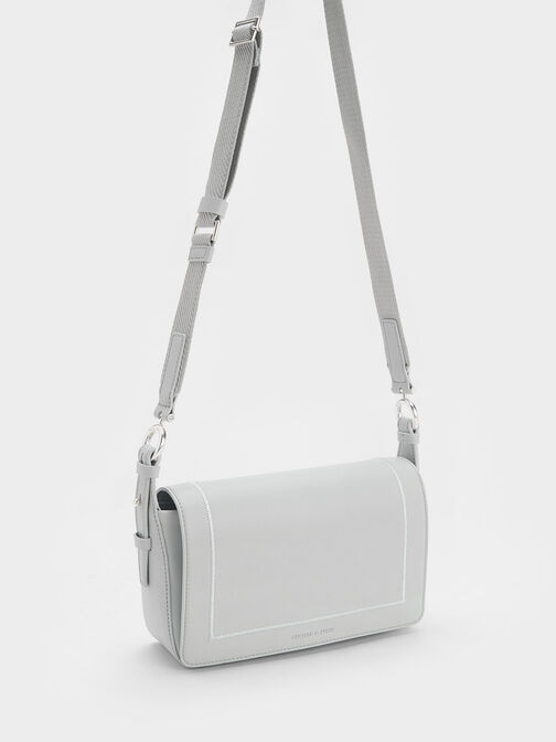 Astra Chain Handle Bag, Light Grey, hi-res