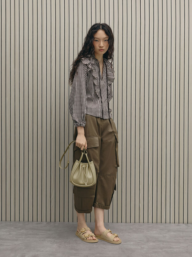 Lyla Tubular Bucket Bag, Pale Olive, hi-res