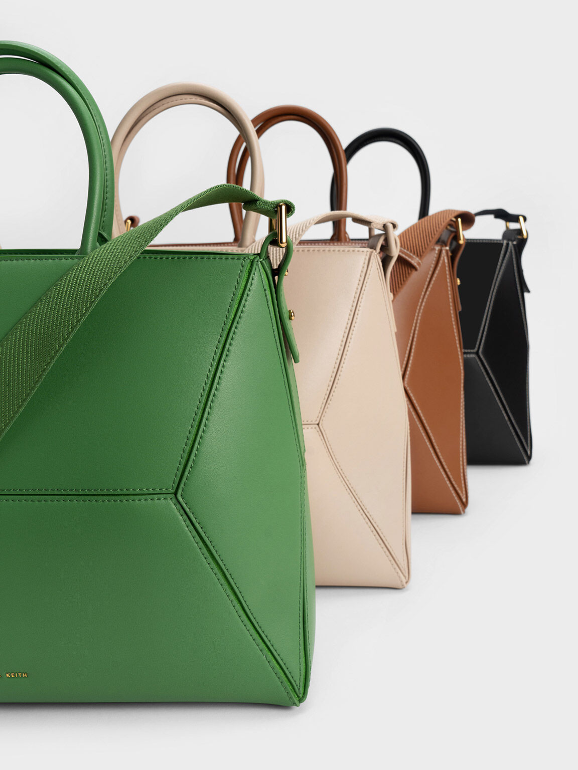 Geometric tote bag outlet
