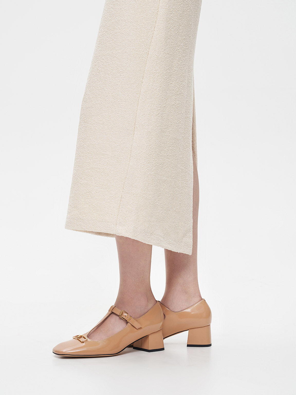 Nude t bar shoes deals