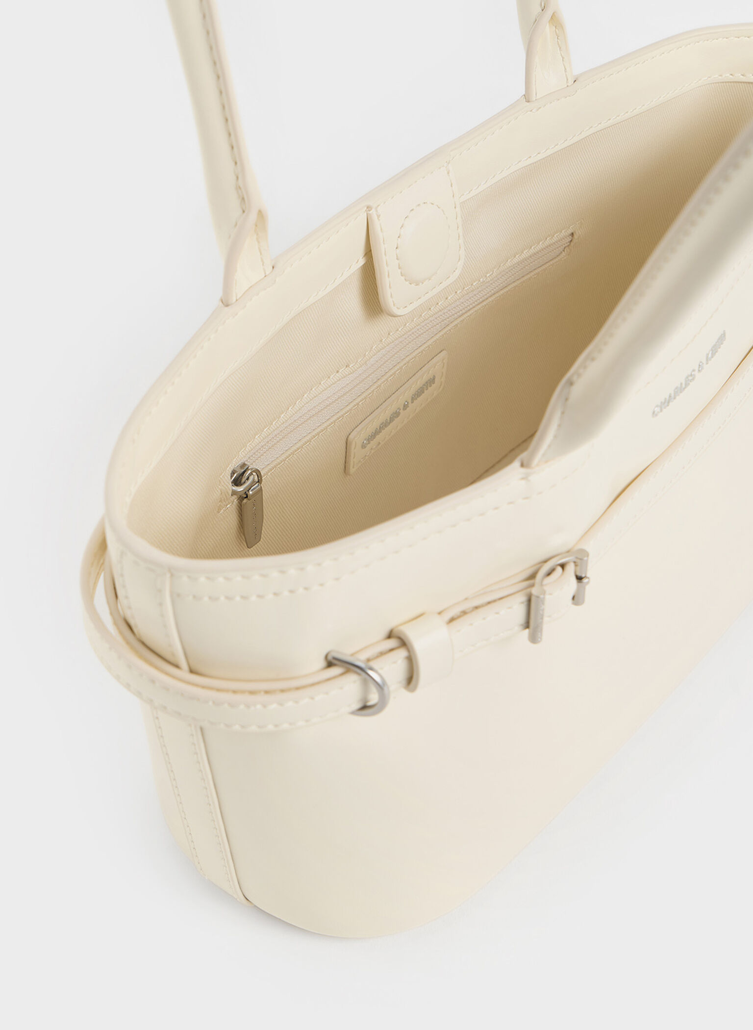 Sloane Elongated-Handle Shoulder Bag, Cream, hi-res