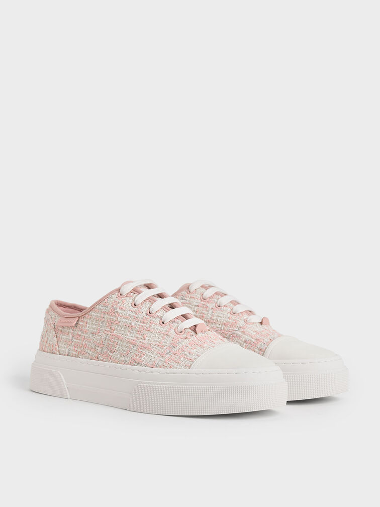 Joshi Tweed Sneakers, Light Pink, hi-res