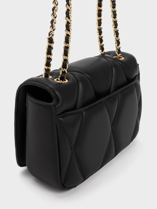 Bolso acolchado Arwen, Negro, hi-res