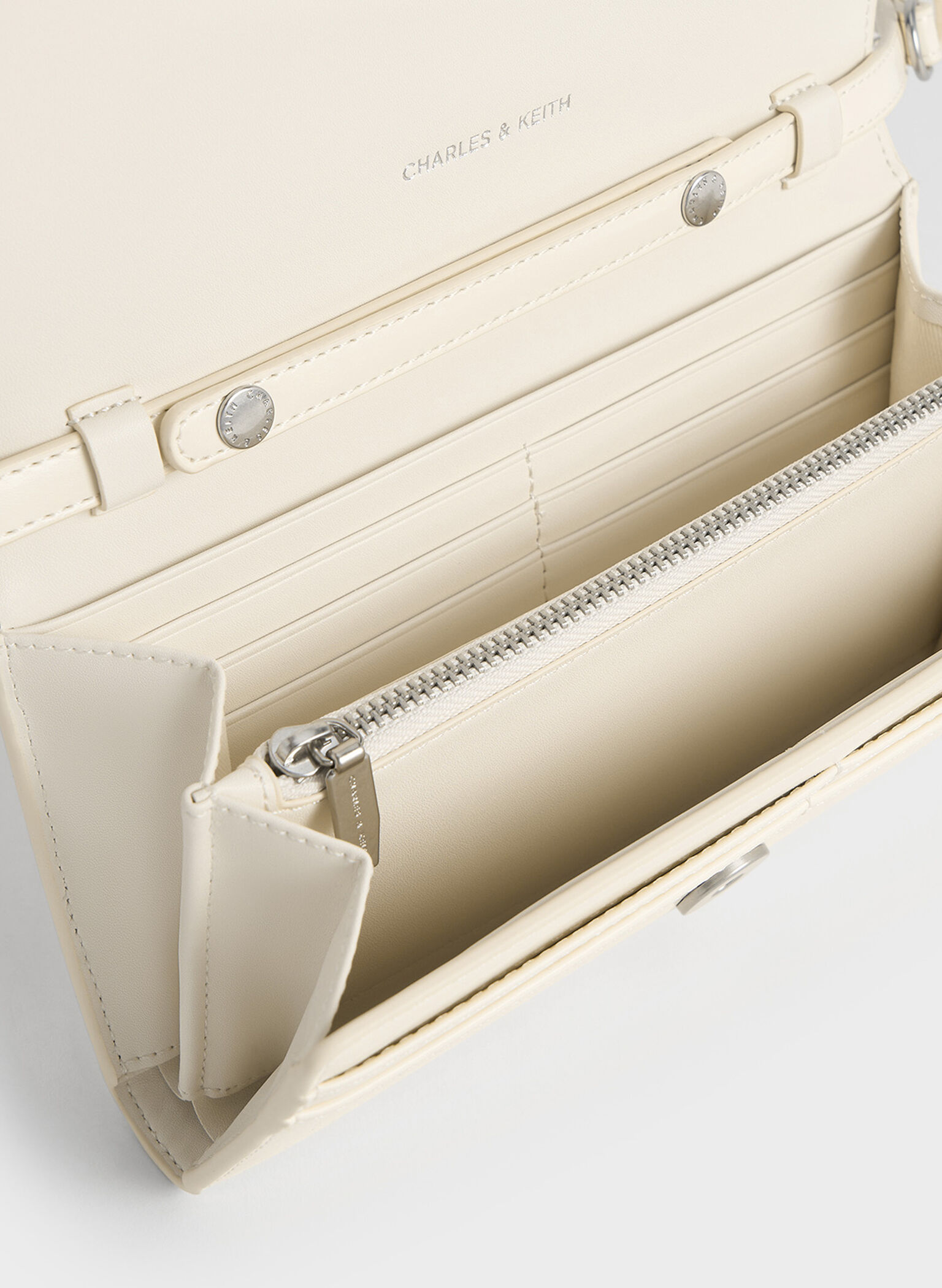 Sloane Long Wallet, Cream, hi-res