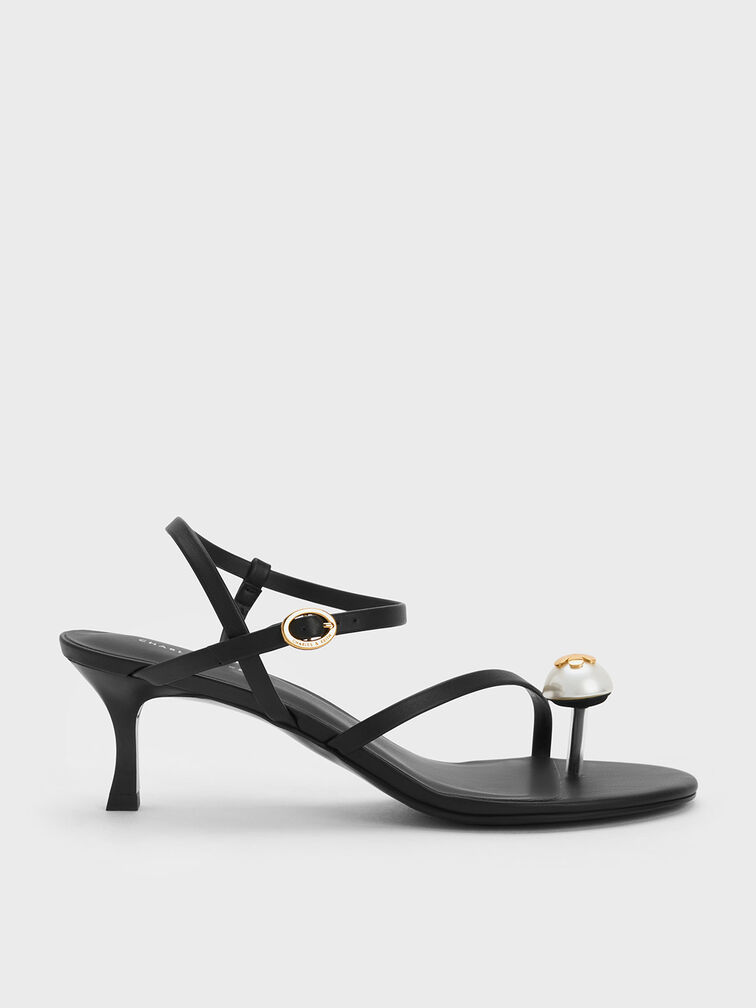 CHARLES & KEITH Buckled Flat Mules Black