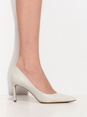 Emmy Pointed-Toe Stiletto Pumps, Chalk, hi-res