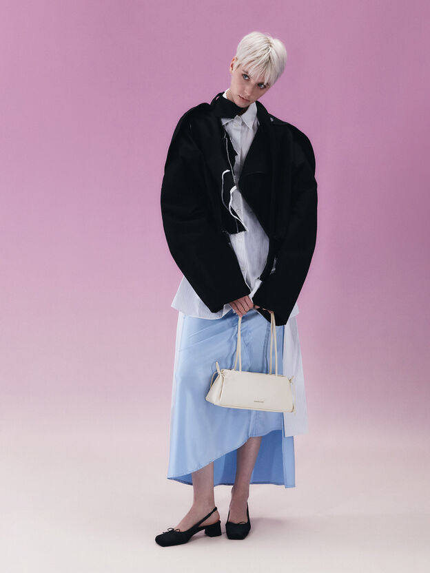 Hazel Bow Shoulder Bag, Meringue White, hi-res
