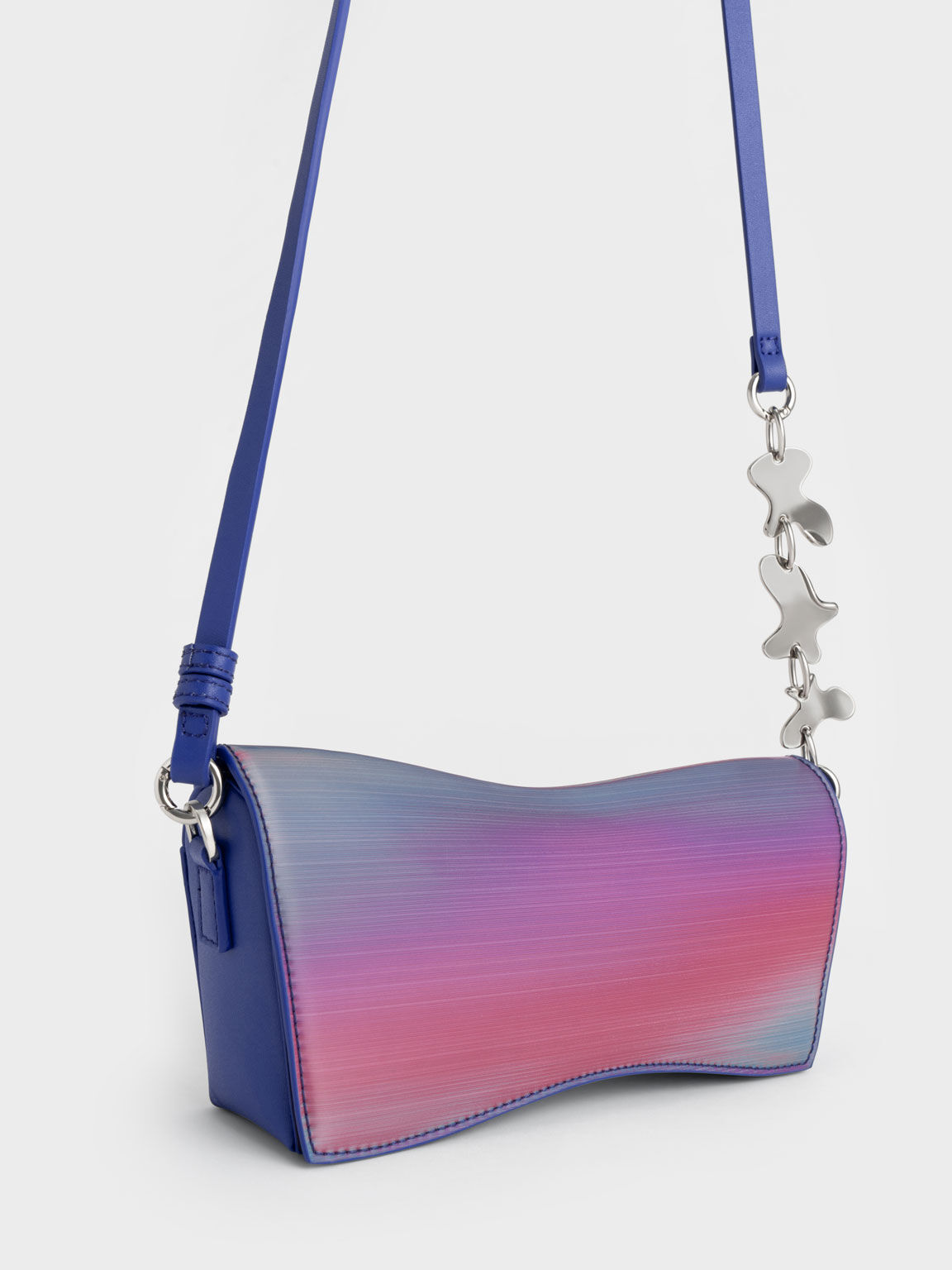 Verity Embellished Handle Sculptural Bag, Peacock, hi-res