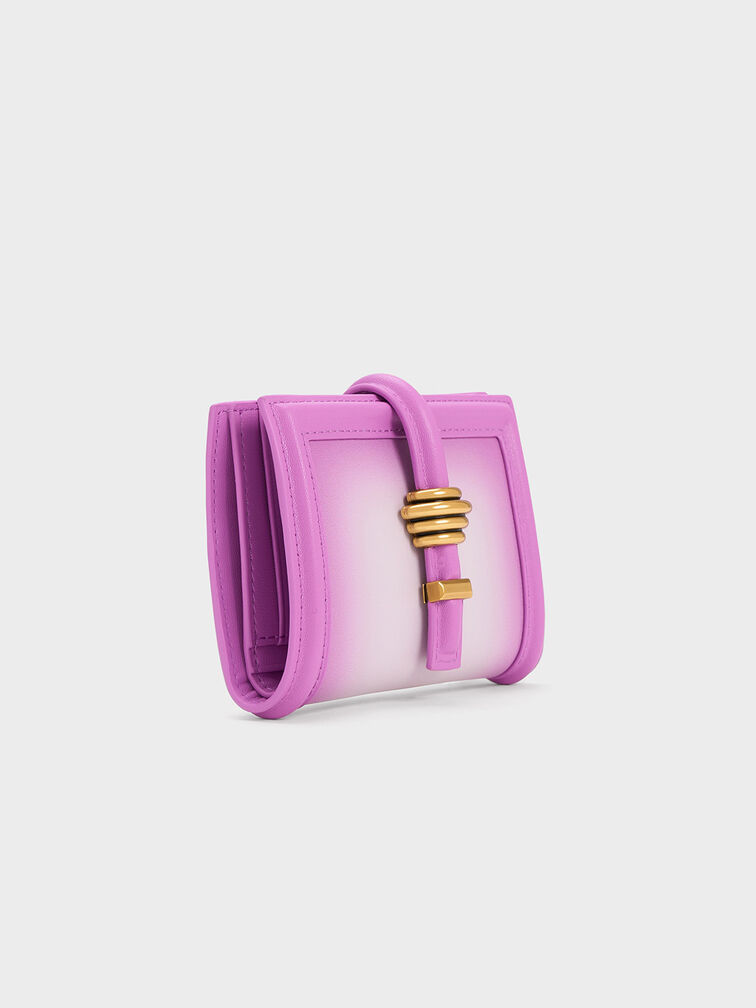 Trudy Metallic Accent Ombre Wallet, Purple, hi-res