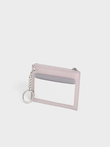 Ring Detail Card Holder, Lilac, hi-res