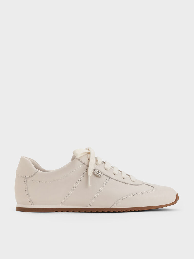 Jace Leather Sneakers, Chalk, hi-res