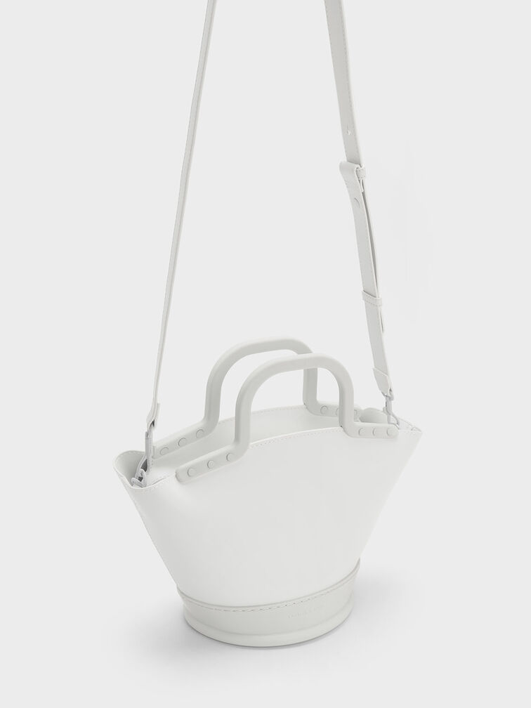 Fan Double Handle Tote Bag, White, hi-res