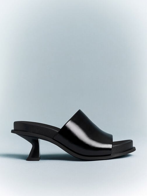 Clio Slant Heel Mules, Black Box, hi-res