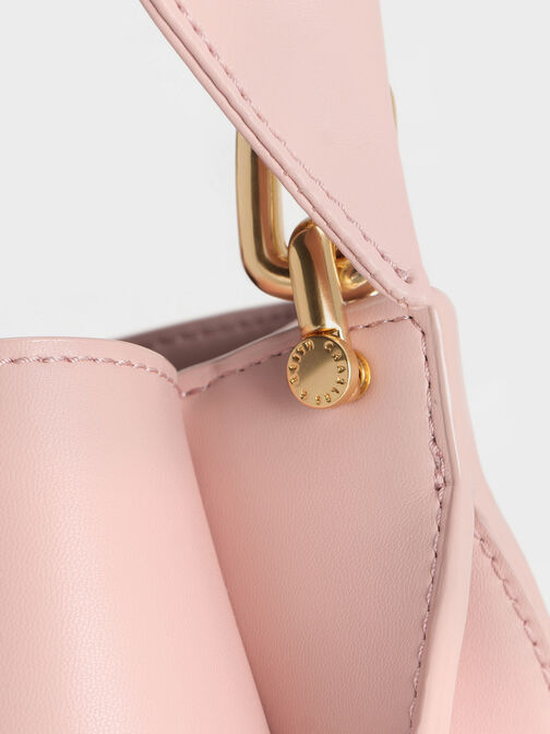 Cleona Braided Handle Shoulder Bag, Light Pink, hi-res