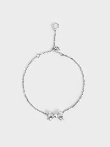 Paige Ribbon Bracelet, Silver, hi-res