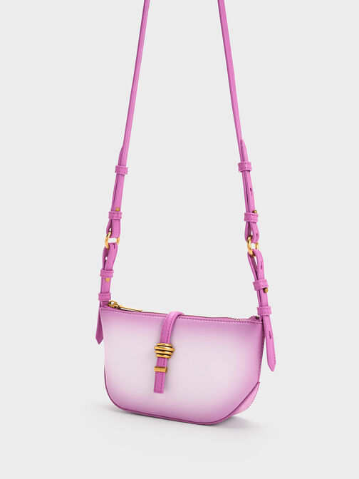 Trudy Ombre Belted Geometric Bag, Purple, hi-res