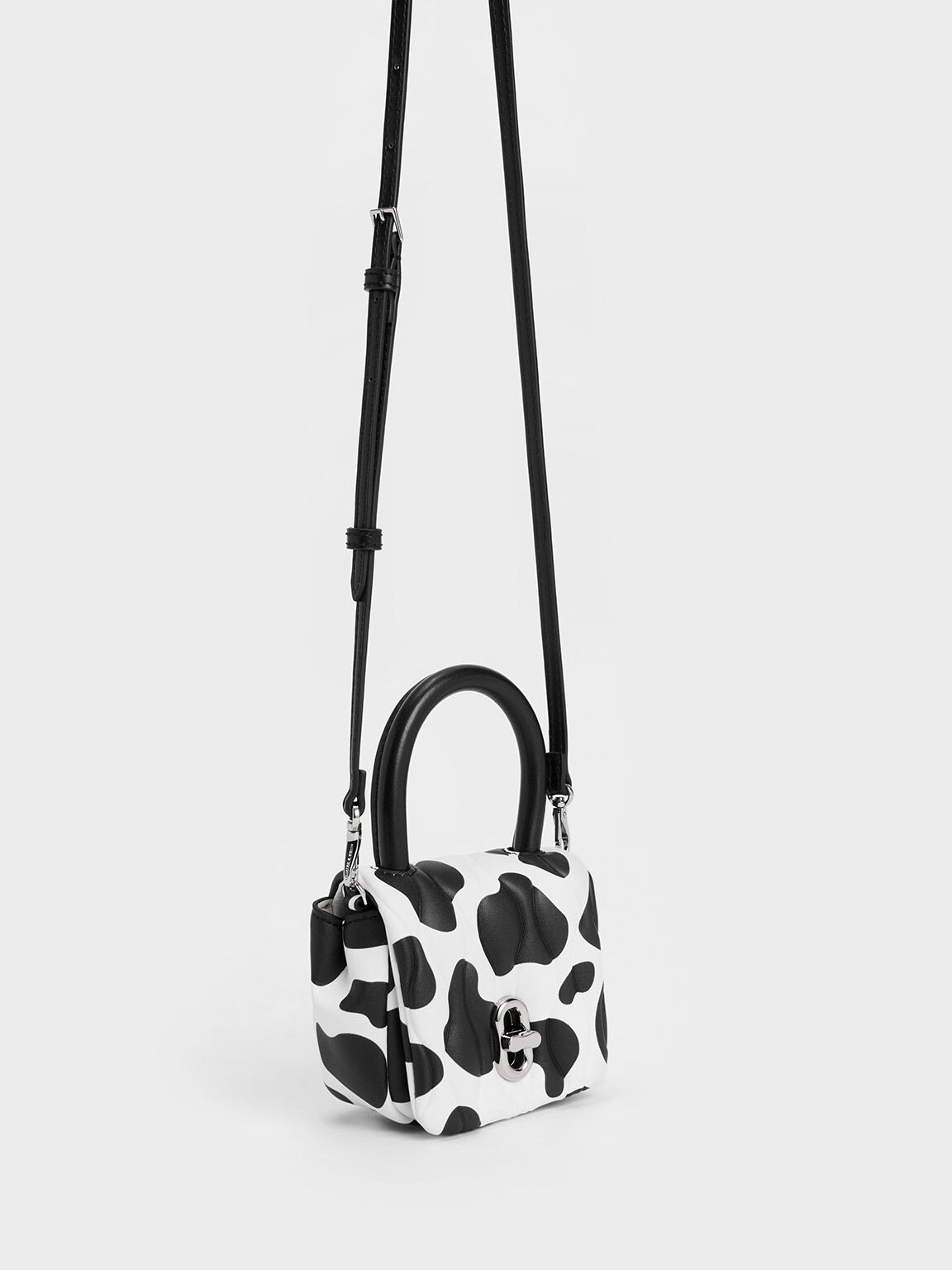 Iva Cloud-Print Padded Mini Bag, Chalk, hi-res