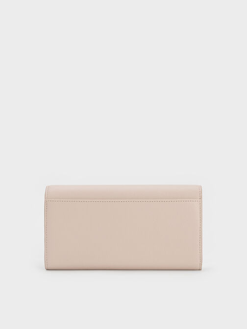 Briony Curved Flap Long Wallet, Oat, hi-res