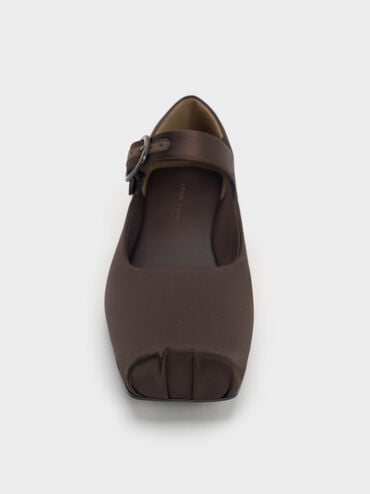 方頭瑪莉珍鞋, 深棕絨, hi-res