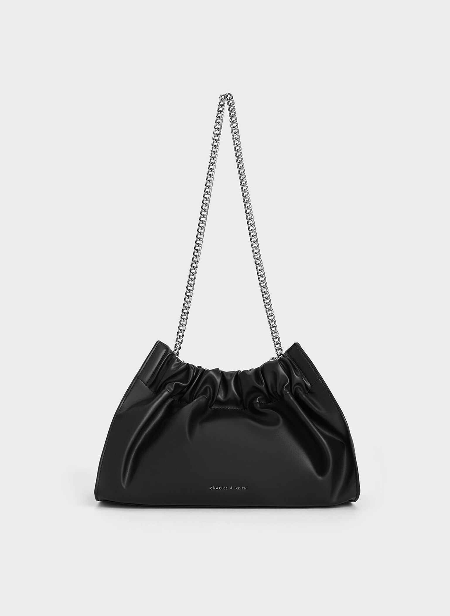 Cyrus Slouchy Chain-Handle Bag, Noir, hi-res