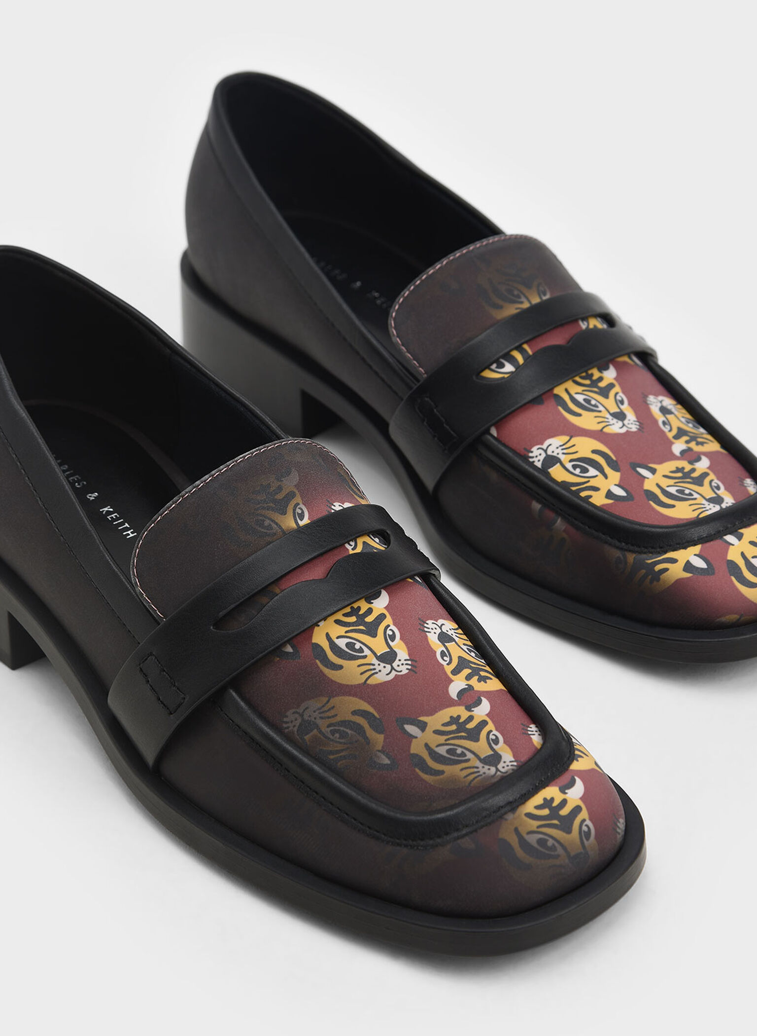 Antonia Heat-Reactive Penny Loafers, Black, hi-res