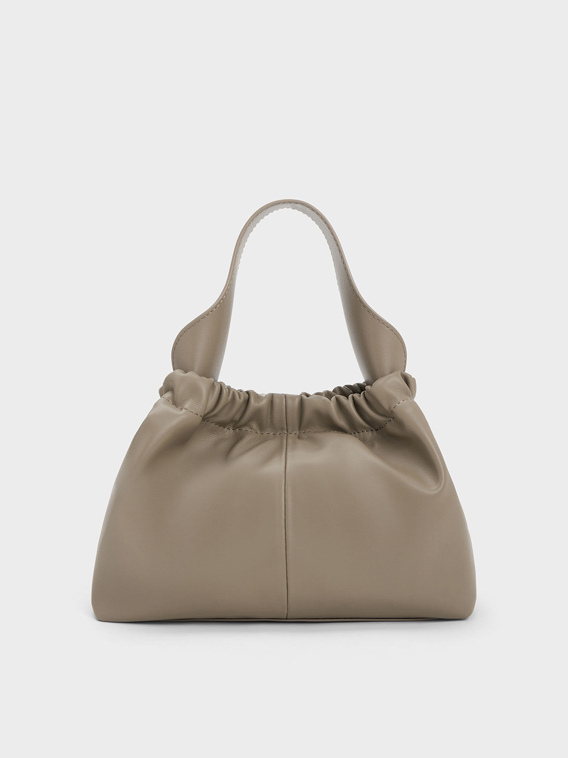 Ally Ruched Slouchy Bag, Taupe, hi-res