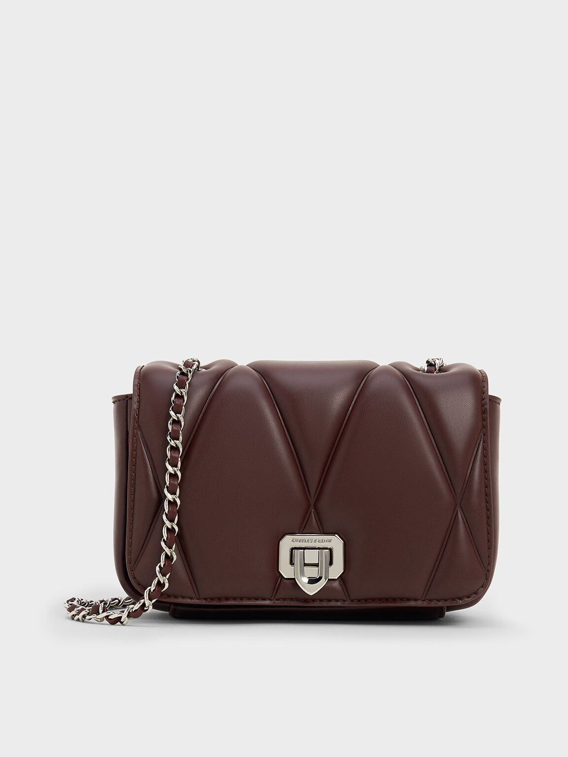 Arwen Quilted Shoulder Bag Plum