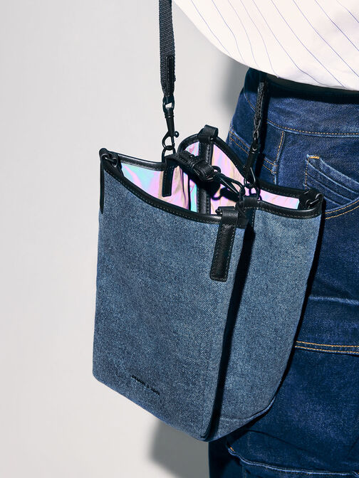 Sianna Denim Slouchy Tote Bag, Denim Blue, hi-res