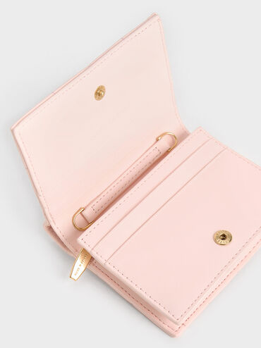 Cassia Quilted Chain-Handle Mini Wallet, Light Pink, hi-res