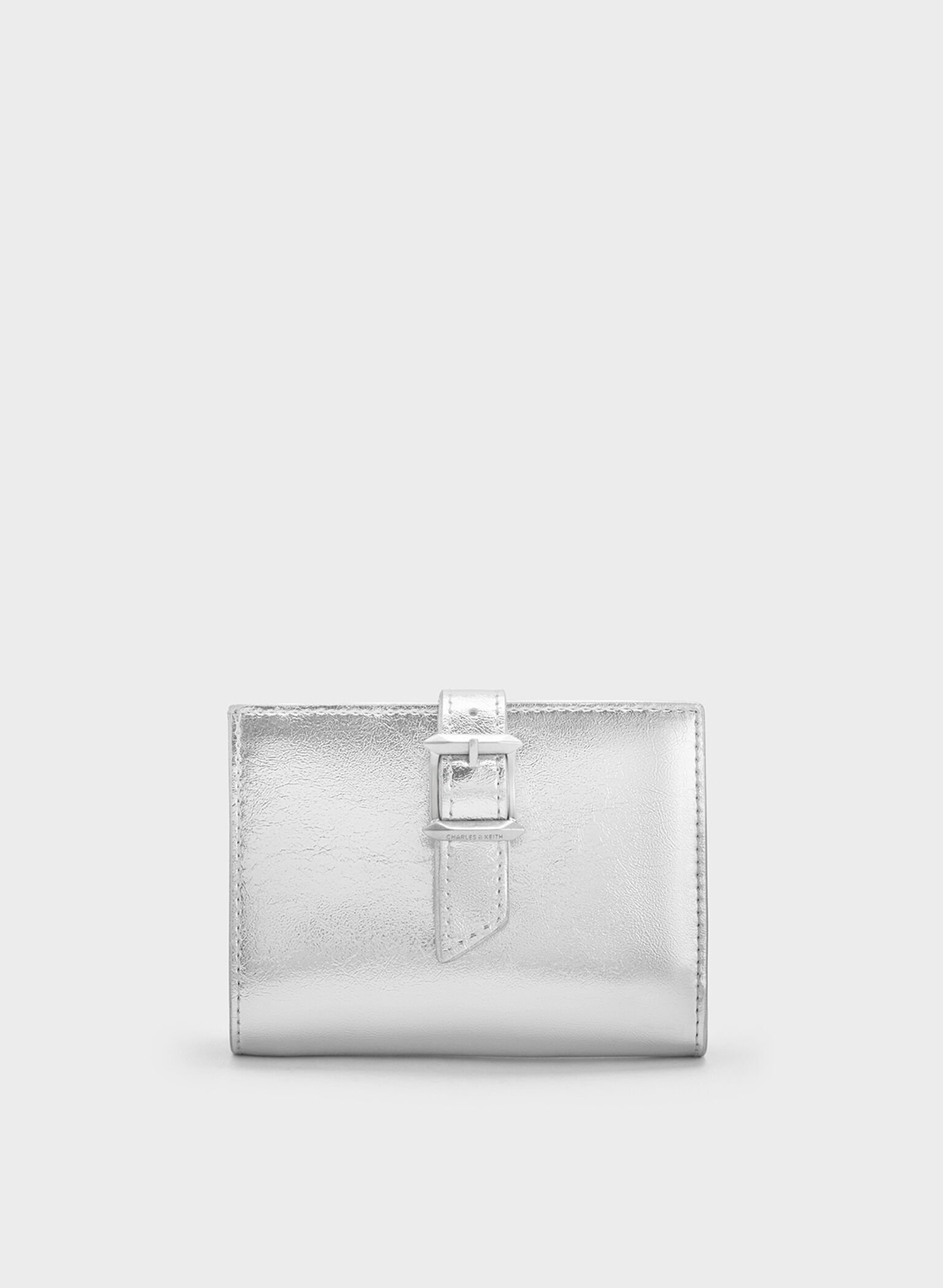 Cartera metalizada Bryna, Plateado, hi-res