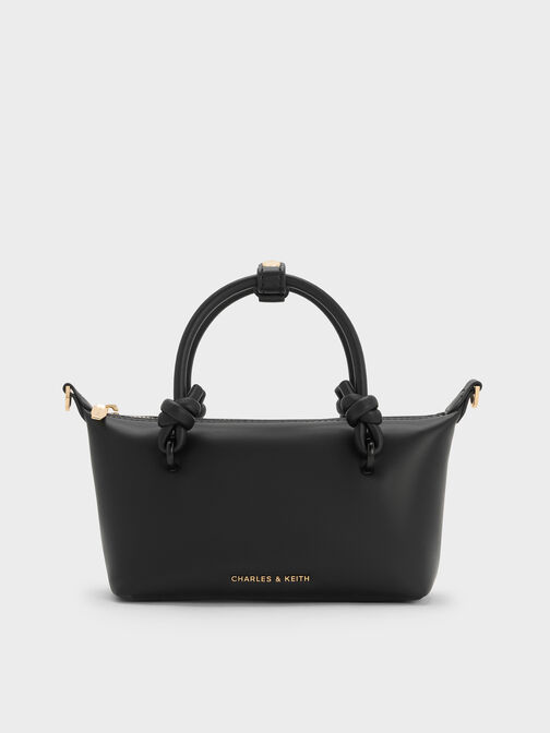 Sammie Knotted-Handle Tote Bag, Black, hi-res