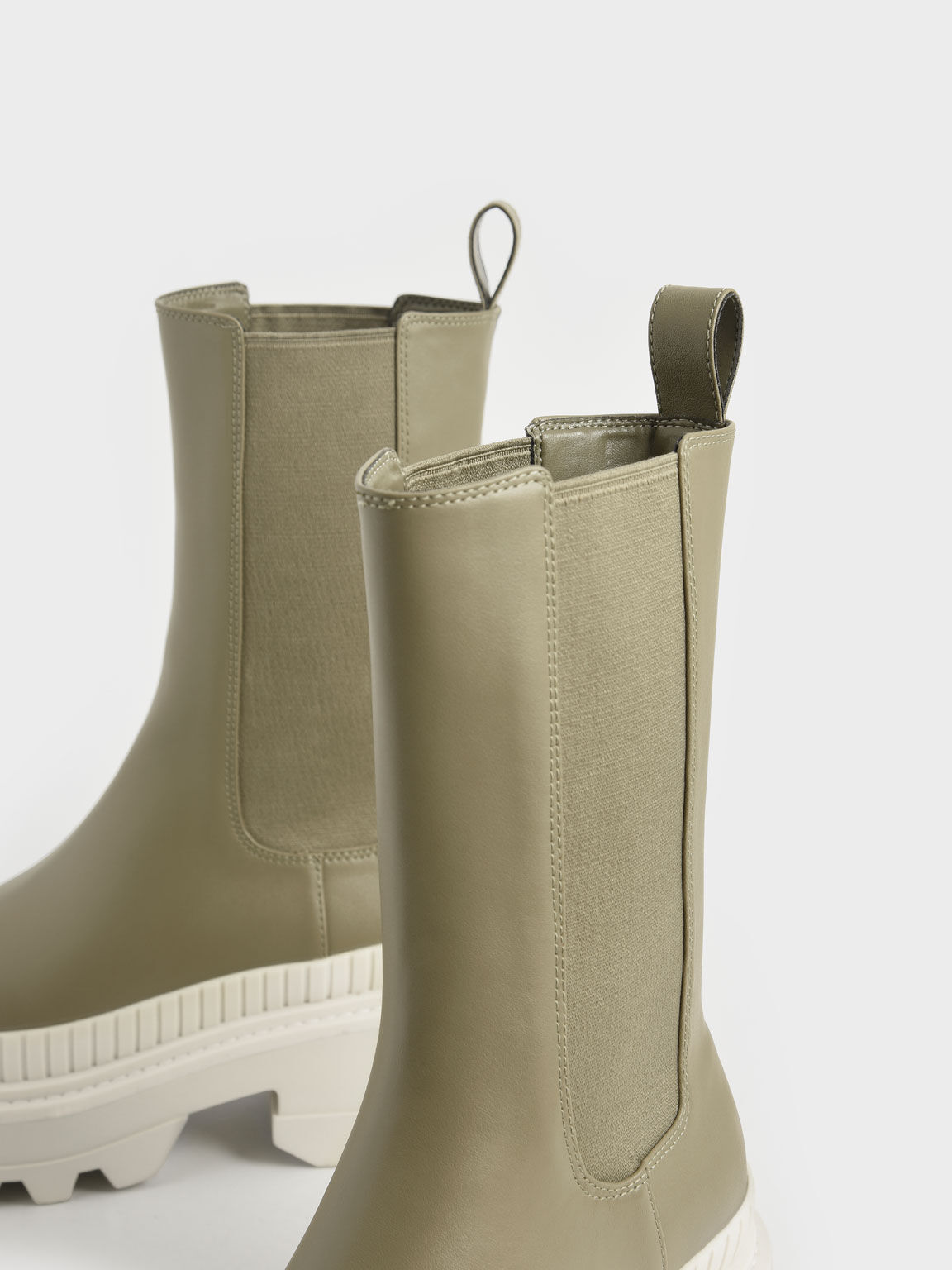 Rhys Chelsea Calf Boots, Olive, hi-res