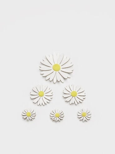 Polly Floral Charms Set, White, hi-res