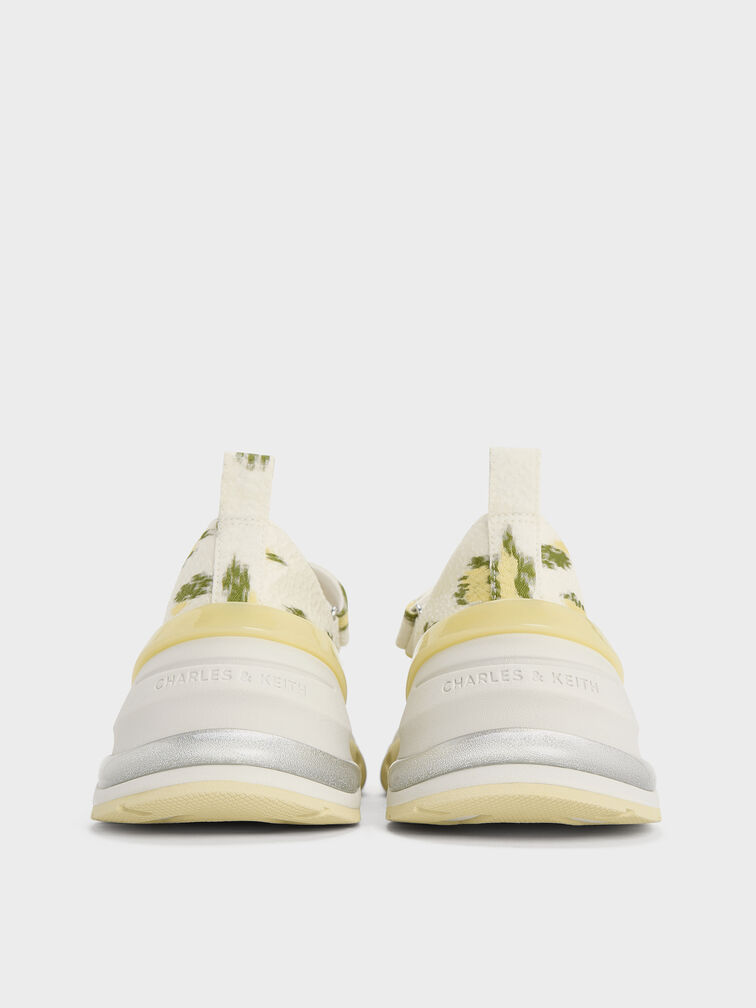 Floral-Print Bow Mary Jane Sneakers, Multi, hi-res