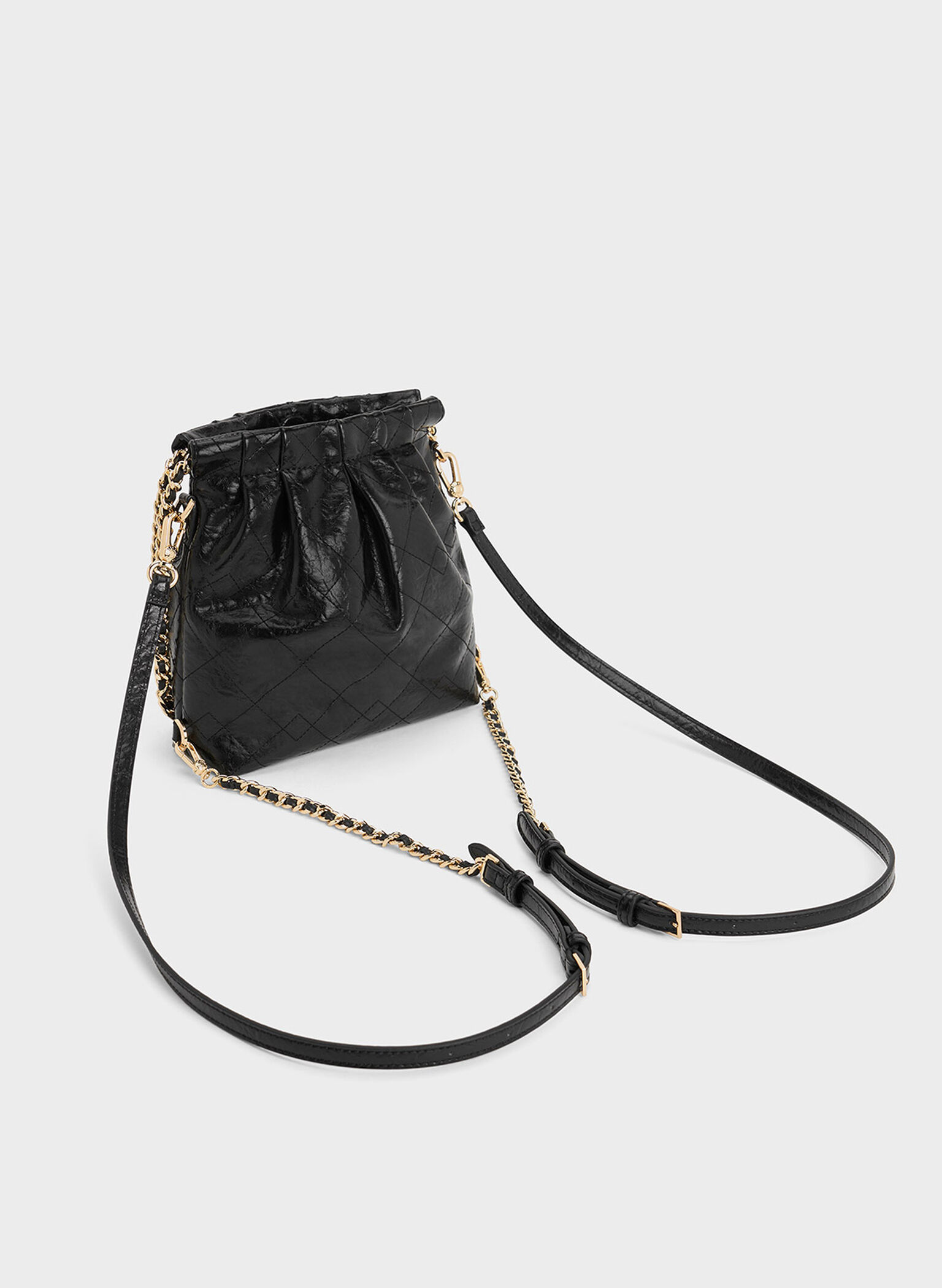 Mochila Duo convertible con asa de cadena, Negro, hi-res