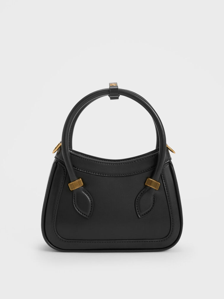 Bonnie Curved Tote Bag, Black, hi-res