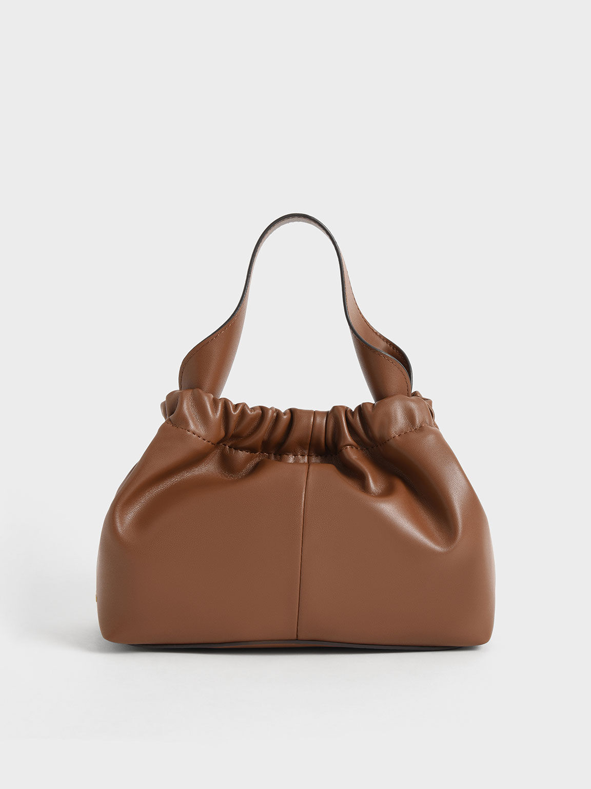 brown ruched bag
