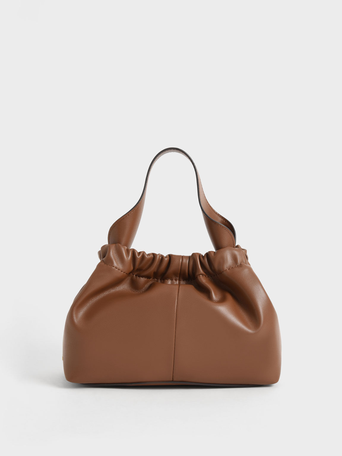 Ally Ruched Slouchy Bag, Chocolate, hi-res