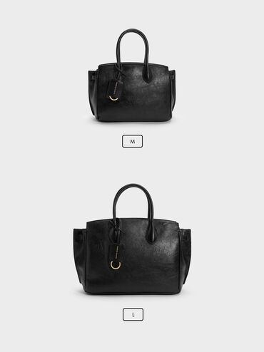 Bolso tote Ginevra, Negro, hi-res