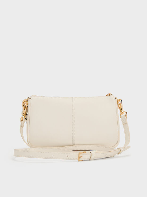 Addison Knotted-Rope Shoulder Bag, Cream, hi-res