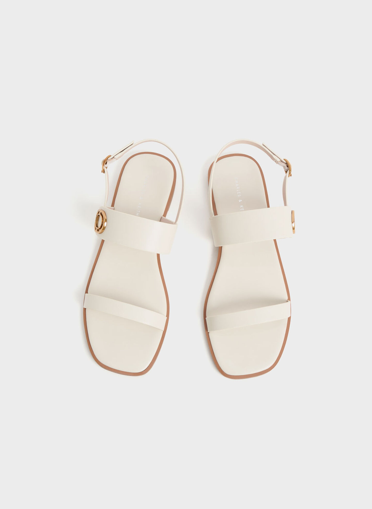 Metallic Accent Back Strap Sandals, Chalk, hi-res