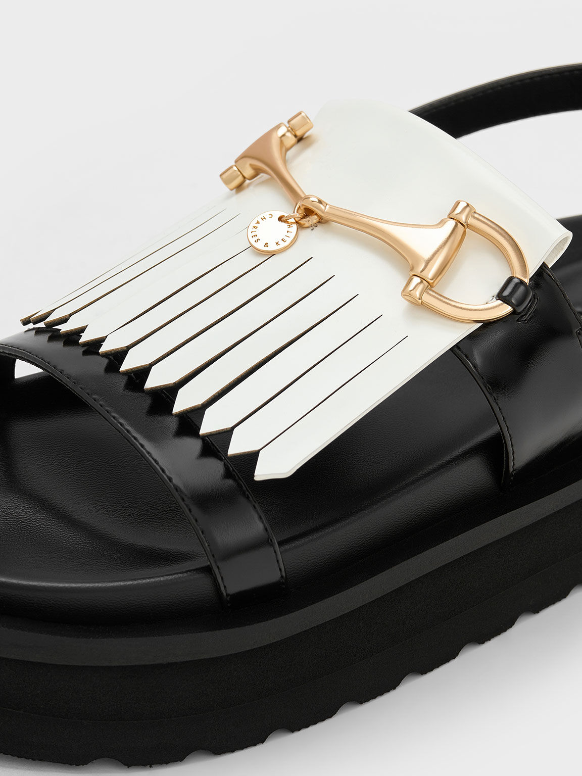 White fringe sandals online