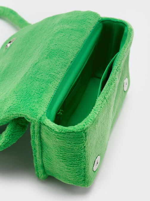 Bolso cruzado Loey texturizado, Verde, hi-res