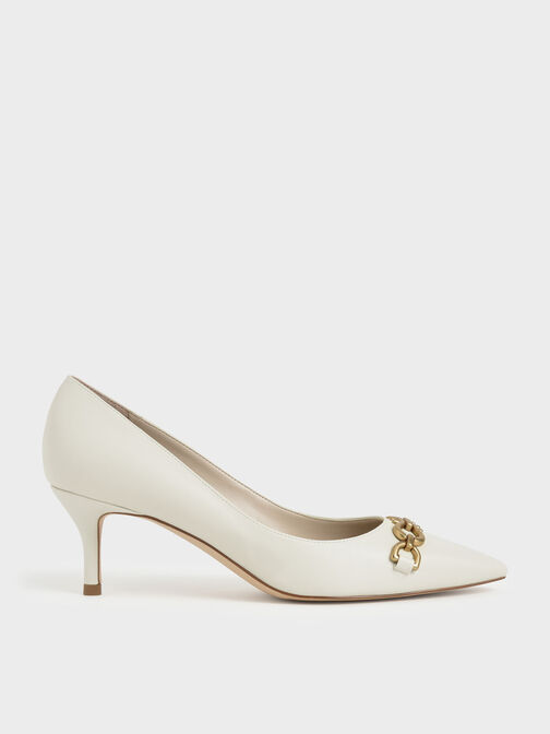 Chain Link Pointed Toe Pumps, Chalk, hi-res