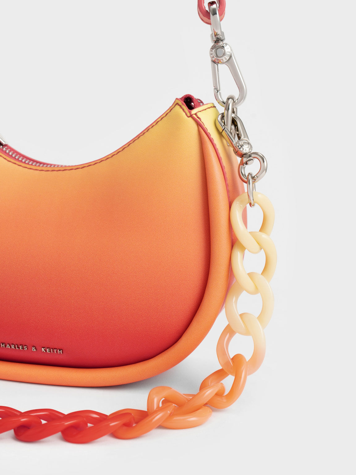 Lana Curved Shoulder Bag, Sunset, hi-res