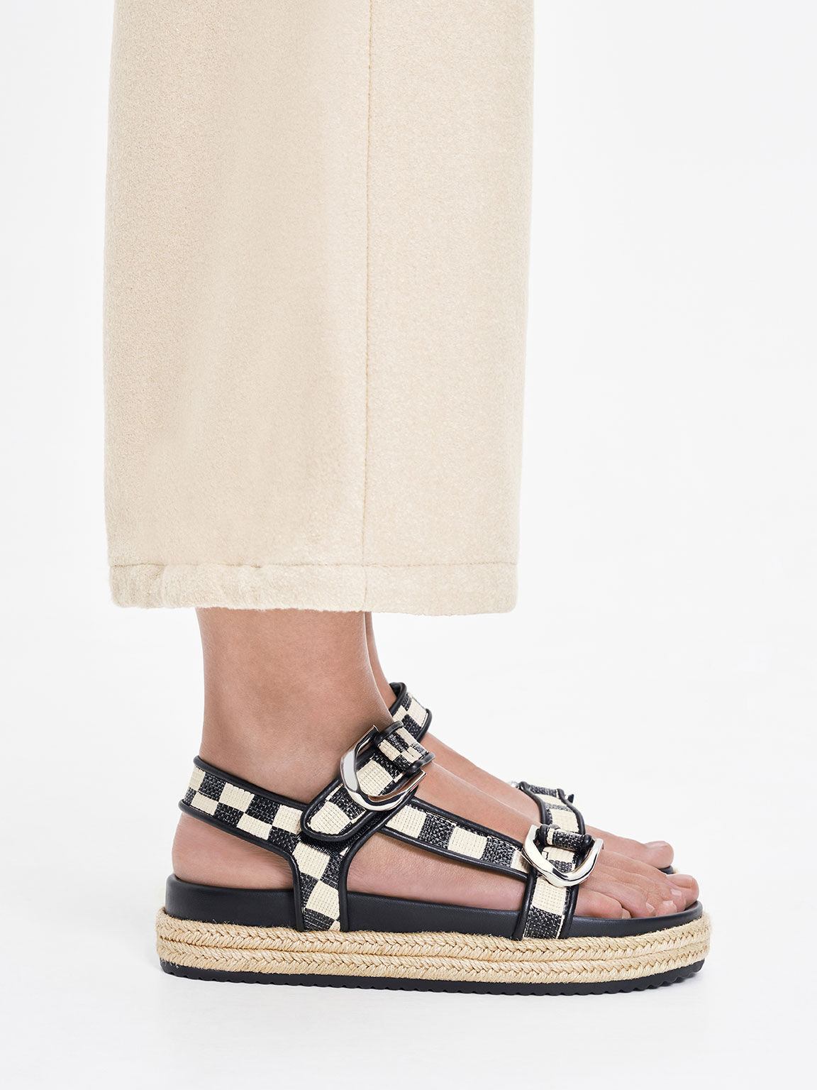 Gabine Straw Espadrille Sandals, Multi, hi-res