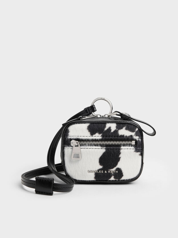 Vega Furry Cow-Print Micro Case, Multi, hi-res